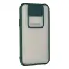 Samsung Galaxy J7 Kılıf Palm Buzlu Kamera Sürgülü Silikon - Yeşil