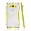 Samsung Galaxy J7 Kılıf Platin Silikon - Sarı