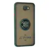 Samsung Galaxy J7 Prime Kılıf Montreal Yüzüklü Silikon Kapak - Yeşil