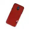 Samsung Galaxy J7 Pro / J730 Kılıf Loop Deri Silikon - Kırmızı