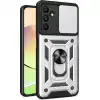 Samsung Galaxy M15 Kılıf Pars Lens Yüzüklü Silikon - Gümüş