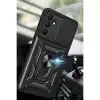 Samsung Galaxy M15 Kılıf Pars Lens Yüzüklü Silikon - Gümüş