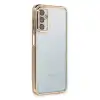 Samsung Galaxy M23 Kılıf Razer Lensli Silikon - Gold