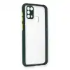 Samsung Galaxy M31 Kılıf Miami Şeffaf Silikon - Koyu Yeşil