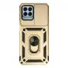 Samsung Galaxy M33 Kılıf Pars Lens Yüzüklü Silikon - Gold