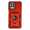 Samsung Galaxy M33 Kılıf Pars Lens Yüzüklü Silikon - Kırmızı
