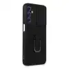 Samsung Galaxy M34 5g Kılıf Pars Lens Yüzüklü Silikon - Siyah