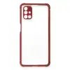 Samsung Galaxy M51 Kılıf Miami Şeffaf Silikon - Fuşya