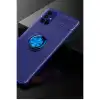 Samsung Galaxy M51 Kılıf Range Yüzüklü Silikon - Mavi