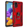 Samsung Galaxy M51 Kılıf Sofya Yüzüklü Silikon Kapak - Kırmızı