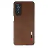 Samsung Galaxy M52 5g Kılıf Loop Deri Silikon - Kahverengi