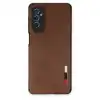 Samsung Galaxy M52 5g Kılıf Loop Deri Silikon - Kahverengi