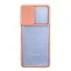 Samsung Galaxy M52 5g Kılıf Palm Buzlu Kamera Sürgülü Silikon - Pembe