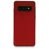Samsung Galaxy S10 Plus Kılıf First Silikon - Bordo