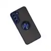 Samsung Galaxy S21 Fe Kılıf Montreal Yüzüklü Silikon Kapak - Lacivert