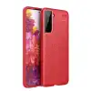 Samsung Galaxy S21 Kılıf Auto Focus Kapak - Kırmızı