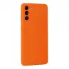 Samsung Galaxy S21 Plus Kılıf Nano İçi Kadife Silikon - Turuncu