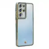 Samsung Galaxy S21 Ultra Kılıf Liva Lens Silikon - Yeşil