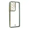 Samsung Galaxy S21 Ultra Kılıf Liva Lens Silikon - Yeşil