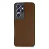 Samsung Galaxy S21 Ultra Kılıf Loop Deri Silikon - Kahverengi