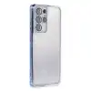 Samsung Galaxy S21 Ultra Kılıf Razer Lensli Silikon - Açık Mavi