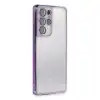 Samsung Galaxy S21 Ultra Kılıf Razer Lensli Silikon - Mor