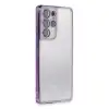 Samsung Galaxy S21 Ultra Kılıf Razer Lensli Silikon - Mor