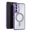 Samsung Galaxy S23 Fe Joke Simli Magneticsafe Kılıf - Derin Mor