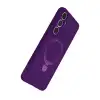 Samsung Galaxy S24 Fe Regal Magsafe Standlı Kapak - Derin Mor
