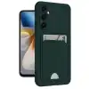 Samsung Galaxy S24 Plus Kelvin Kartvizitli Silikon - Koyu Yeşil