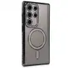 Samsung Galaxy S24 Ultra Kılıf Joke Simli Magneticsafe Kılıf - Siyah