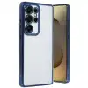 Samsung Galaxy S24 Ultra Kılıf Razer Lensli Silikon - Lacivert