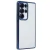 Samsung Galaxy S24 Ultra Kılıf Razer Lensli Silikon - Lacivert