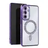 Samsung Galaxy S25 Edge Joke Simli Magneticsafe Kılıf - Derin Mor