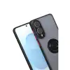Samsung Galaxy S25 Edge Kılıf Montreal Yüzüklü Silikon Kapak - Siyah