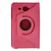 Samsung Galaxy T280 Tab A 7 Kılıf 360 Tablet Deri Kılıf - Pembe