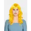 Sarı Renk Uzun Dalgalı Parti Peruğu