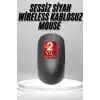 Siyah Kablosuz Mouse Wireless Mouse Minimal Tasarım