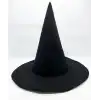 Siyah Renk Keçe Cadı Şapkası 35x38 Cm