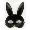 Siyah Renk Kumaş Malzemeden İmal Eva Tavşan Maskesi 19x15 Cm