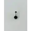 Siyah Taşlı Göbek Piercing