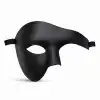Siyah Yarım Erkek Maske – Phantom Parti  Balo Maskesi