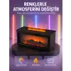 Şömine Görünümlü Hava Nemlendirici Renkli LED Işıklı Aroma Difüzörü