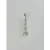 Su Damlası Detaylı Sallantılı Göbek Piercing