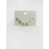 Taşlı Kalp Detaylı Altılı Küpe