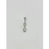 Taşlı Su Damlası Detaylı Göbek Piercing