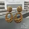 Taşsız Gold Kaplama Küpe