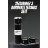 Termos Seti Paslanmaz Çelik 3 Bardaklı Vakumlu Termos Set 500 Ml 12 Saate Kadar Isı Koruma
