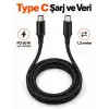 Type C to Type C LED Işıklı Şarj Kablosu 1,2 Metre