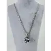 Üç Boyutlu Top Figürlü Çelik Erkek Kolye